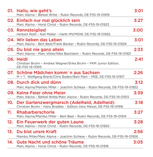 CD-Titelliste